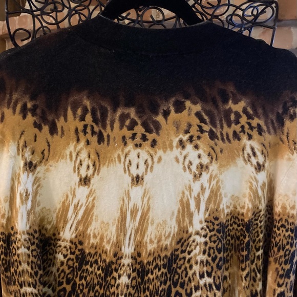 RED Animal Print Brown & Ivory Top - Picture 7 of 9